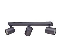 Oktaplex Bora Spot de plafond 3 flamme GU10 LED 230V 45 cm aluminium Spot mural orientable Noir Spot-Plafonnier