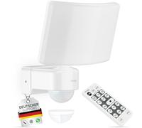 Oktaplex Cali projecteur extérieur avec détecteur et télécommande 3000lm | Blanc chaud 3000K, éclairage extérieur, 26W, IP65, projecteur LED, blanc