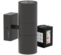 Oktaplex Chili Applique murale en acier inoxydable IP44 Anthracite 230 V