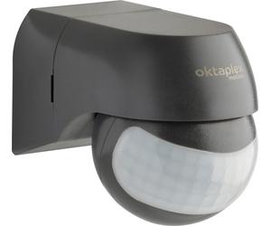 Oktaplex Détecteur de mouvement LED Extérieur IP44 Capteur infrarouge 180° pivotant & inclinable Montage apparent anthracite