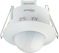 Oktaplex Détecteur de présence encastrable 360° infrarouge Détecteur de mouvement intérieur encastré 230V blanc adapté aux LED