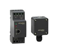 Oktaplex Edi interrupteur crépusculaire sur rail DIN 35 mm IP65 anthracite | Extensible jusqu'à 100 m, 230 V, capteur crépusculaire externe extérieur