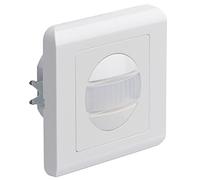 Oktaplex Ela détecteur de Mouvement Mural encastré Blanc | 1 pièce 160° 9m capteur infrarouge intérieur 230V 2 fils avec capteur crépusculaire pour boîte d'encastrement