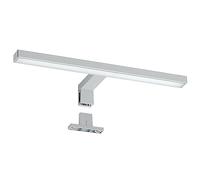 Oktaplex Gili applique LED de miroir 30 cm chromée IP44 2-en-1 | 5 W blanc froid 6500 K, 350 lm, lampe à pince et luminaire pour armoire à miroir 230 V