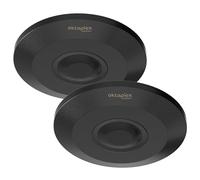 Oktaplex Ina Lot de 2 détecteurs de Mouvement en saillie Noirs | Capteurs PIR 6m plafond 360° noir 230V compatibles LED
