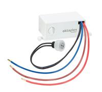 Oktaplex Jasy capteur crépusculaire encastrable, kit de modernisation 230 V | Capteur de lumière IP65, interrupteur crépusculaire intérieur et extérieur, blanc, 230 V