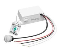 Oktaplex Jasy Interrupteur crépusculaire encastrable sans potentiel Blanc | Mini capteur de lumière IP65 extérieur, contact sans potentiel pour AC/DC, 5-50 lux, bandes LED, camping-car, 12-24 V