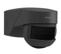 Oktaplex Lea Détecteur de Mouvement pour l'extérieur IP54 Capteur Infrarouge 180° 12 m Montage Mural, au Plafond, en Angle, Apparent 230 V Anthracite LED Compatible avec capteur crépusculaire