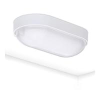 Oktaplex LED Lampe de cave BASE 9W 800Lm IP65 Blanc neutre 4000K Lampe ovale Applique murale Plafonnier blanc