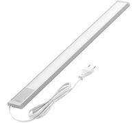 Oktaplex lot de 1 Riva réglette LED cuisine 57.5 cm | 10.4 W avec 730 lm en blanc chaud 3000K sur 230V, aluminium, avec interrupteur