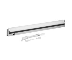 Oktaplex lot de 1 Rota réglette LED cuisine 91 cm orientable | 14.6 W avec 1615 lm en blanc chaud 3000K sur 230V, aluminium, avec interrupteur