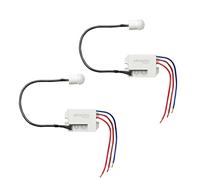 Oktaplex Lot de 2 Jan détecteur de Mouvement encastrable extérieur 360° | infrarouge à 360° avec portée de 8 m et indice IP65/IP20, orientable avec détecteur crépusculaire pour montage encastré