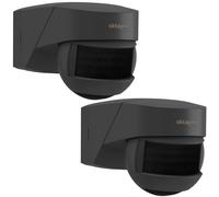Oktaplex Lot de 2 Lea détecteur Infrarouge Plafond extérieur | PIR 180° avec portée 12 m, IP54