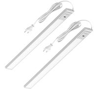 Oktaplex lot de 2 Riva éclairage LED sous meuble 57.5 cm avec capteur | 10.2 W avec 760 lm en blanc neutre 4000K sur 230V, aluminium, variation gestuelle
