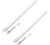 Oktaplex lot de 2 Riva éclairage LED sous meuble 90 cm | 15 W avec 1110 lm en blanc chaud 3000K sur 230V, aluminium, avec interrupteur