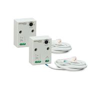 Oktaplex lot de 2 Rosa mini interrupteurs crépusculaires encastrables IP65 | Capteur crépusculaire externe intérieur et extérieur, 230 V, capteur de lumière blanc