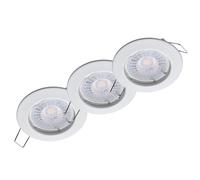 Oktaplex Lot de 3 Sedan spots LED encastrables 230 V, extra-plat 22 mm | Blanc neutre 4000K, diamètre de perçage 60mm, 4,8W, 380lm, 110° LED Spot Blanc ret