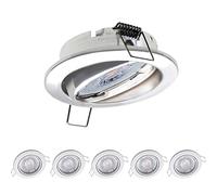 Oktaplex lot de 6 Dijon LED spots de plafond 230V orientable 22mm | blanc neutre 4000K, diamètre de perçage 68mm, 4,8W, 380lm, 110°, plafonnier blanc rond