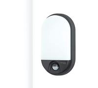 Oktaplex Lumi Motion lampe extérieure ovale LED détecteur IP54 | 10W, 800lm, blanc chaud 3000K, lampe extérieure ovale, applique extérieure anthracite