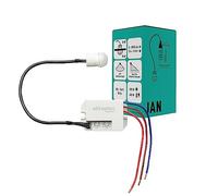 Oktaplex motion Jan Détecteur de Mouvement extérieur & intérieur IP65/IP20 360° Capteur Infrarouge Petit 8 m portée 230 V avec capteur crépusculaire Blanc Mat