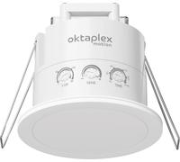 Oktaplex Noa Détecteur de présence HF montage au plafond IP65 Détecteur de mouvement blanc