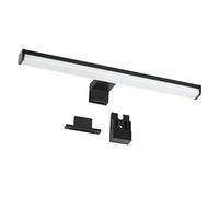 Oktaplex Nusa applique LED de miroir noire 40 cm IP44 3-en-1 | 8 W blanc neutre 4000 K, 570 lm, applique murale lumineuse pour salle de bain