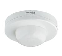 Oktaplex Pia détecteur de Mouvement extérieur Blanc 360° PIR | 1 pièce Détecteur de présence IP65 230V en saillie capteur de mouvement blanc