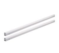 Oktaplex Riga Lot de 2 luminaires LED sous meuble de cuisine Blanc neutre 4000 K 114 cm Barre lumineuse 230 V extensible Éclairage sous meuble 1630 lm 18 W avec interrupteur