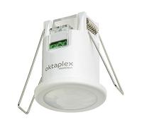 Oktaplex Ron détecteur de Mouvement encastré intérieur | 1 pièce Capteur infrarouge plat 360° 8m pour plafond 3 fils 230V compatible LED