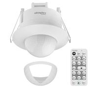 Oktaplex Sam détecteur de Mouvement 360° avec télécommande | 1 pièce Capteur infrarouge 230V encastré intérieur blanc détecteur de présence