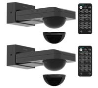 2x Oktaplex Détecteur de mouvement Montage au plafond & au mur Fonction marche permanente Détecteur infrarouge anthracite