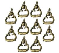 OKUMEYR 10 Pièces Mini Poignée de Tiroir Micro Filetée Or | Style Antique Classique Délicat, Poignee de Tiroir, pour Placard et Petit Meuble