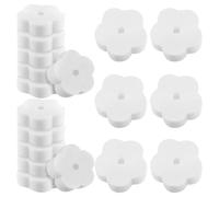 OKUMEYR 18 Pcs Éponge Absorbante D'huile de Fleur pour Spa et Baignoires, Flottante et Réutilisable, Filtre Blanc pour Nettoyage de Piscine et Fontaine D'étang