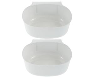 OKUMEYR 2 Pièces Poubelle Suspendue la Cuisine en Plastique, Fixée à Porte | Poubelle Tiroir la Cuisine sous Evier, Remplacement Rapide du Paquet, Démontable pour Nettoyage
