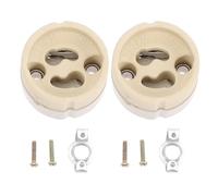 OKUMEYR 2pcs Douilles D'ampoule Céramique Gu10 Gz10 Support Blanc pour Remplacement Luminaire Plafond, Haute Performance, Adaptées pour Cuisines et Chambres