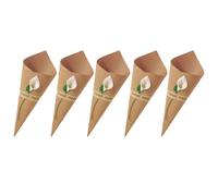 OKUMEYR 50pièces Kit de Tubes Emballage Papier Kraft pour Bouquet DIY avec Fleurs Séchées Naturelles Cônes pour Confettis Mariage et Décoration de Table Anniversaire