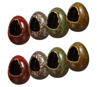 OKUMEYR 8 Pièces Gobelet de Glace Carbonique pour Sashimi, Pot en Céramique pour Glace Carbonique, Céramique, Décor de Sashimi, Style Japonerie Rétro, pour Restaurants Japonerie et Hôtels