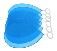 OKUMEYR Abat-jour de Lustre, Abat-jour de Rechange pour Lustre, Forme Pétale, Tissu et Fer, Bleu, pour Douille E27, Installation Simple, Compatible Lampe de Table et Lampe de Chevet