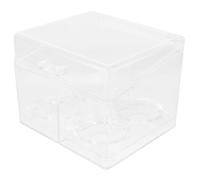 OKUMEYR Boîte de Rangement et Œufs de Beauté en Acrylique Transparent, Légère et Pratique Trois Compartiments pour Organiser Maquillage