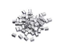 OKUMEYR -câbles À Manchon En Acier 100 Pièces Sertissage De Câbles Métalliques Diamètre 8 Mm Aluminium Doubles Trous
