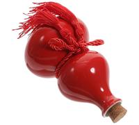 OKUMEYR Calebasse en Céramique Décorative 2,5 Liang, Récipient à Liqueur Hermétique, Porte-Bouteille de Gourde Rouge, Rangement Bouteille pour Whisky, Rhum et Vodka, Décoration Maison