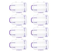 OKUMEYR Coffret Voyage Mini Valise Boîte à Dragées de Mariage en Ps Pourpre, 8pcs, Portable et Décorations pour Fête Thème du Voyage