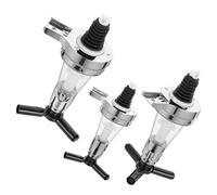 OKUMEYR Doseur Mural à Alcool 3 Pièces en Acier Inoxydable et Silicone, Facile à Utiliser Remplir, Capacité 25ml/35ml/45ml, pour Fête et Bar Maison