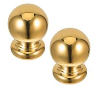 OKUMEYR Embouts de Rampe D'escalier Or Design Moderne Élégant en Acier Inoxydable 2pcs, Capuchons Décoratifs Ronds pour Poteaux 51mm, Entretien Facile pour Intérieur