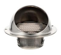 OKUMEYR Extracteur D'air Rond en Acier Inoxydable Argenté Déflecteur pour Sortie D'échappement, Entretien Facile, pour Conduit D'évacuation Mural Extérieur