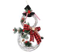 OKUMEYR Guirlande Lumineuse de Noël en Tissu et Fil d'acier avec LED Rouge, Décorations pour Maison et Fêtes de Noël, Fonctionne avec 2 Piles AA