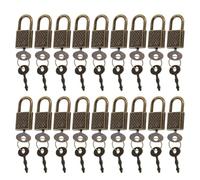 OKUMEYR Lot de 20 Mini Cadenas en Alliage de Zinc Vintage 2.80 x 1.70 x 0.50 cm avec Clé pour Bagages Sacs Articles de Papeterie et Boîtes à Vin, Serrure Décorative