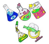 OKUMEYR Lot de 5 Set de Set de Épingles Fantaisie en Alliage pour Laboratoire, Broches Décoratives et Pratiques, Accessoires de Mode pour Noël et Voyage