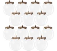 OKUMEYR Mini Boules de Verre Transparentes à Remplir 0.98 Pouces 10 Pièces Bases pour Pendentifs de Bijoux pour Bricolage et Fournitures de Loisirs Créatifs