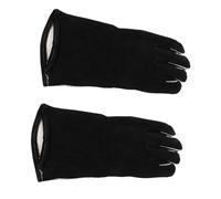 OKUMEYR Moufles Cuisine Design Cinq Doigts pour Barbecue Résistants la Chaleur Protection Thermique Paire de Moufles Anti-brûlure en Cuir de Vache pour Cuisson et Camping
